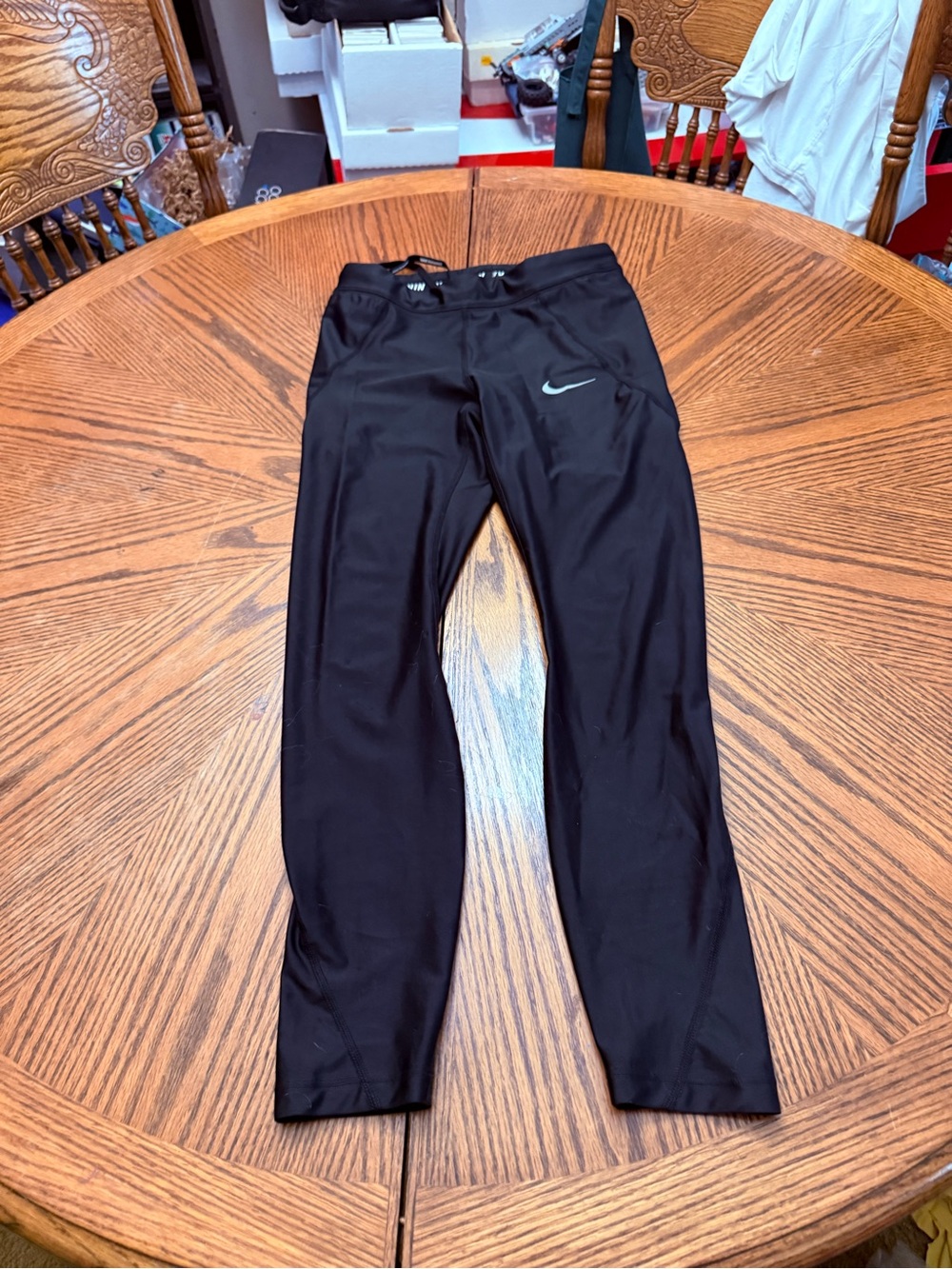 Nike Running  Black Athletic Leggings with Swoosh